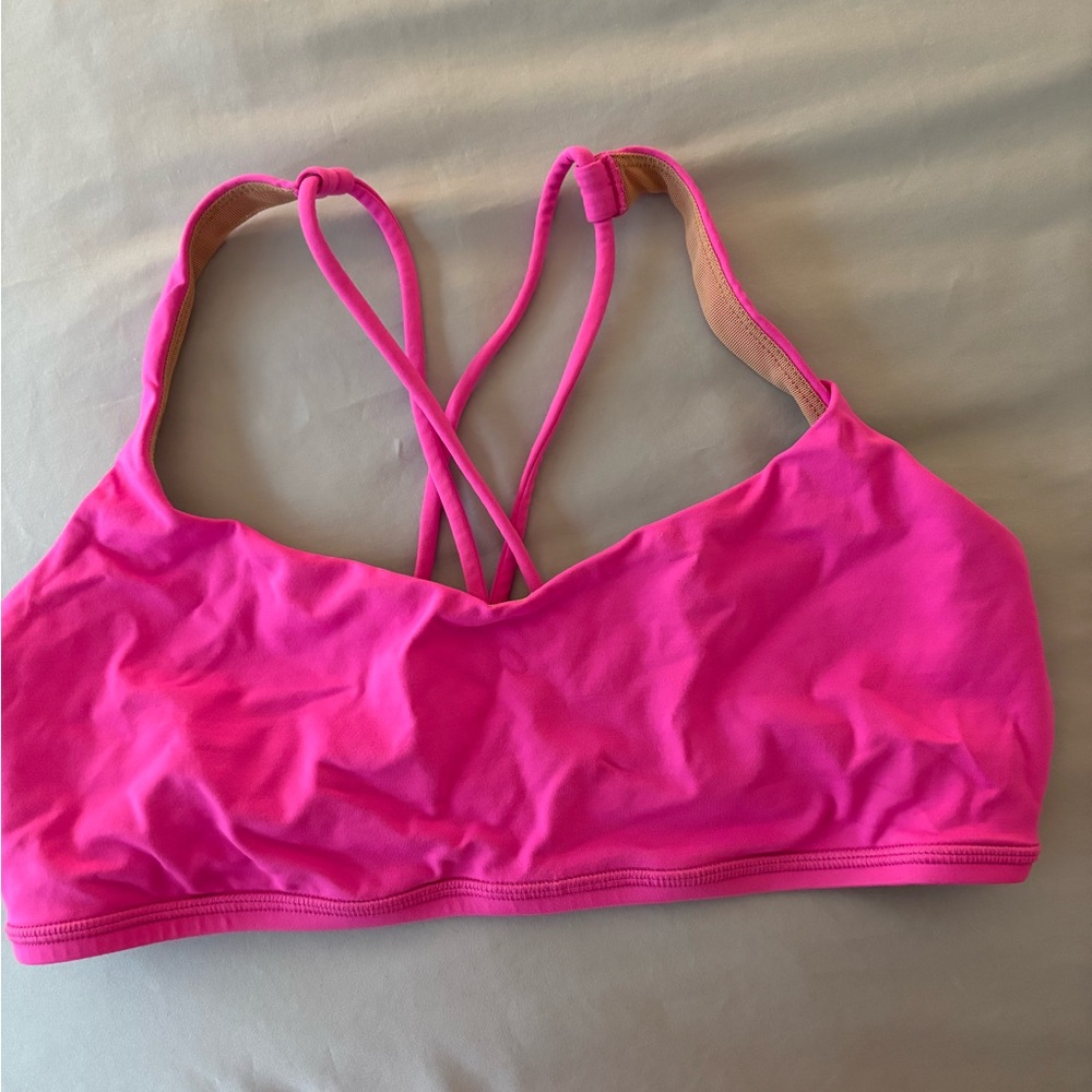 Lululemon Women's Pink Strappy Sports Bra size 10